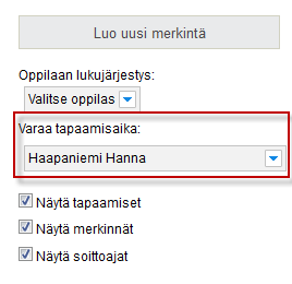 18 / 22 6.1 OPETTAJAN ASETTAMAN AJAN VARAAMINEN 1. Siirry Kalenteri-osioon 2. Valitse sen huollettavan koulu, jonka opettajalta haluat varata ajan.