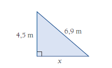 Harjoituskokeet Koe 1 1. a) Pythagoraan lause: x + 4,5 6,9 x + 0,5 47,61 0,5 x 7,6 x ± 7,6 Negatiivinen juuri ei käy.