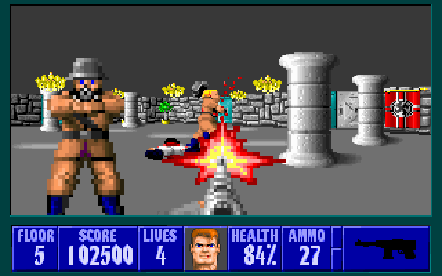 10 KUVA 7. Wolfenstein 3D (Fix-x.com 2012) 2.8 Roolipelit Ensimmäiset roolipelit olivat paperisia lautapelejä, parhaiten tunnettuna Dungeons and Dragons. (Hallford 2002, 25).