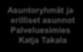 Toimintayksikkö Palvelutuotanto Palvelujohtaja Leena Lindström Asiantuntijatuki: Konsultoivat sairaanhoitajat Päivi Karvonen ja Seija Jousala, Palvelukoordinaattori Jonna Salomaa Palvelukehittäjä