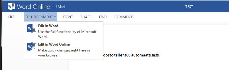 2.2 Tiedoston poistaminen Voit poistaa tiedoston klikkaamalla kolmea pistettä sen nimen jälkeen ja valitsemalla uudestaan kolme pistettä ja valitse Delete eli poista. 5 2.