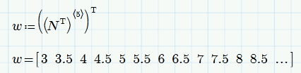(b) Poimi matriisin N 30. sarake ja muodosta siitä uusi muuttuja u. Mathcad perusteet (c) Käytä arvoaluemuuttujaa saadaksesi matriisista 5. rivi. Muodosta siitä uusi muuttuja w.