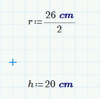 (c) Pidä sininen risti muuttujien h ja r välissä ja paina Askelpalautinta, mikä poistaa tyhjää tilaa matemaattisten alueiden välistä. (d) Liikuttele matemaattisia alueita sivusuunnassa hiirellä.