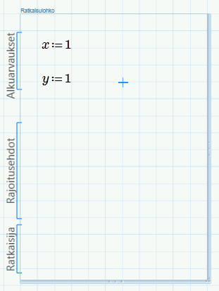 Harjoitus 2 Tässä harjoituksessa ratkaisemme ratkaisulohkolla yhtälöparin. 1.