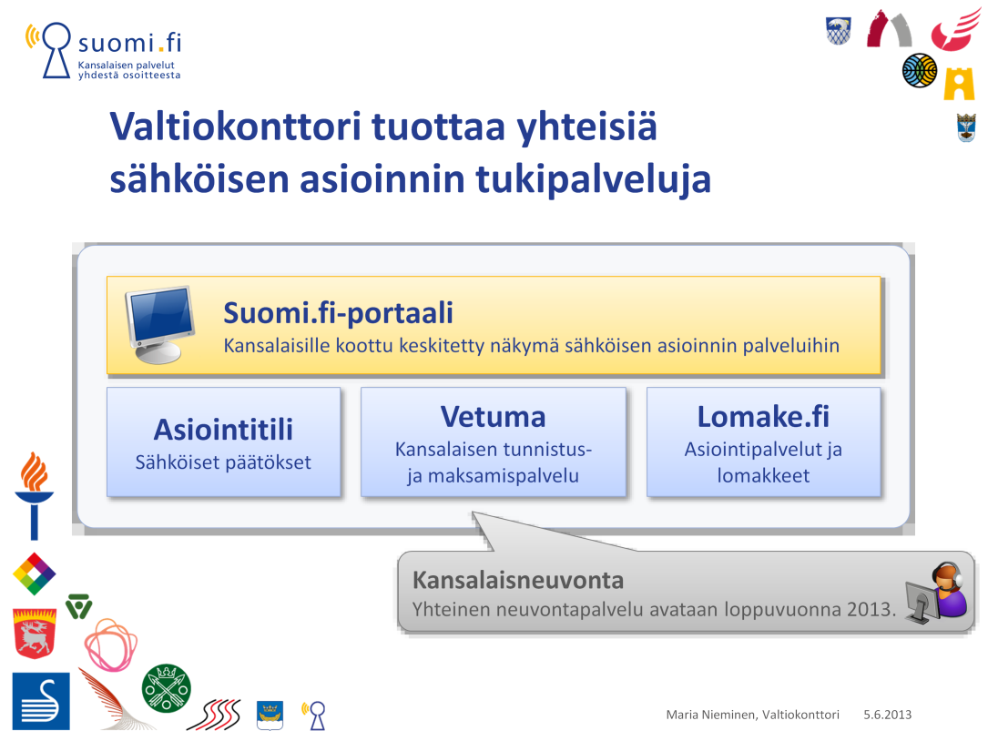 Palvelut tuotetaan koko julkisen hallinnon käyttöön valtiovarainministeriön toimeksiannosta.