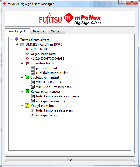 3.1 Käytön aloittaminen DigiSign Client -ohjelmisto käynnistyy tietokoneen käynnistyessä.