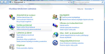 4. Langattoman yhteyden asetukset / Windows XP 4. Langattoman yhteyden asetukset / Windows 7 WEP-salaus 1. Valitse Kytkennät-välilehti.