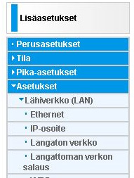 1. Modeemin asennus 2. Langattoman verkon asennus 1.4 Modeemin kytkentä ja langallisen yhteyden käyttö 1.