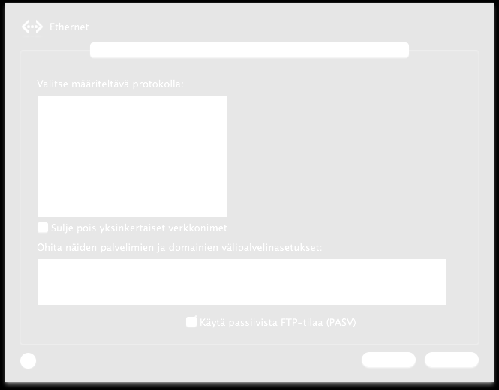 3. Laajakaistaliittymän asetukset / Windows 7 3. Laajakaistaliittymän asetukset / Mac OS 8. Aukeaa Ominaisuudet: Internet-protokolla (TCP/ IP) -ikkuna. Valitse Yleiset-välilehti.