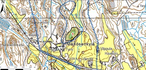 Kuva 376. Soranottoalue: Hakojärven pohjavesialue, 1086305 II lk, Töysä.