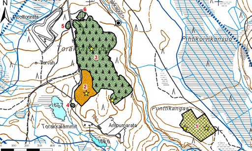 Torakkakangas A:n pohjavesialueelta (kuva 442) kartoitettiin kuusi soranottoaluetta. Alueella on yksi voimassa oleva maa-ainesten ottamislupa vuoden 2013 toukokuuhun.