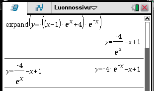 97. Määritetään differentiaaliyhtälön y ' + y= x yleinen ratkaisu. Yleinen ratkaisu on siis y=c e x x + 2. Määritetään alkuarvoprobleeman y ' + y= x, y (0)= 3 ratkaisu.