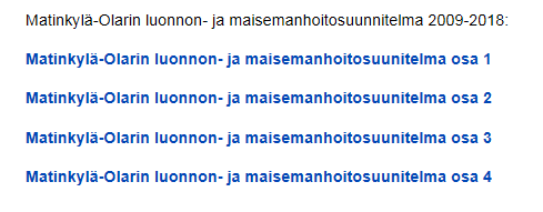 Metsäohjelma 2016 3 Näin luet metsäohjelmaa: Espoon luonnon- ja maisemanhoitosuunnitelmat löytyvät kaupungin sivuilta osoitteesta: www.espoo.