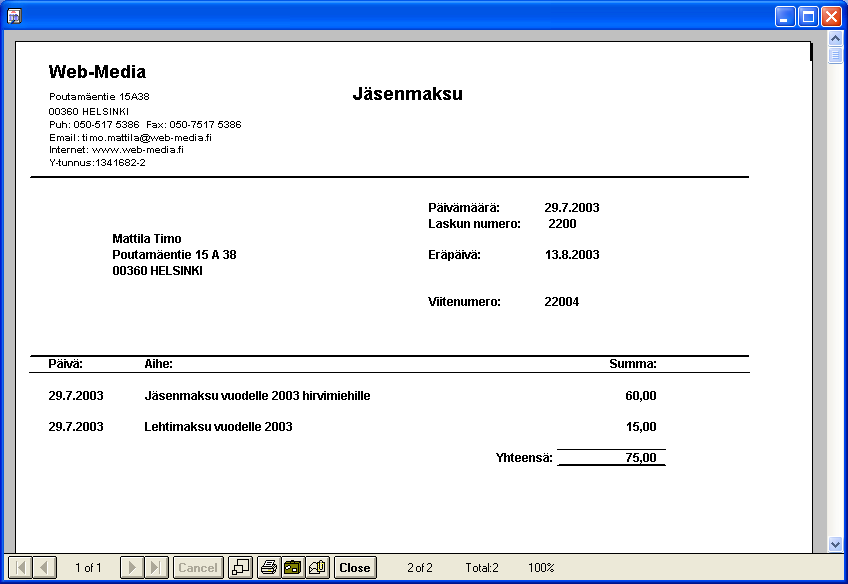 Ominaisuuden perusteella Maksun voi luoda myös useammalle henkilölle (ryhmälle) kerrallaan ominaisuuksien avulla. Henkilö kenttään valitaan ominaisuuden nimi (Om - xxxx).