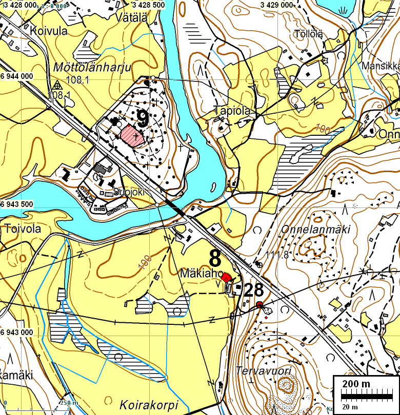 5 Paikka sijaitsee Äänekosken kirkosta 6.4 km W, valtatie 13 lounaispuolella, Suojoesta 300 m kaakkoon, Mäkiahon talon luoteispuolella pellossa. Etelään viettävää peltoa.