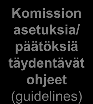 verkkopalvelut - raportointi - EU-ehdot - I-liite (tietomalli) - II ja III-litteet Komission