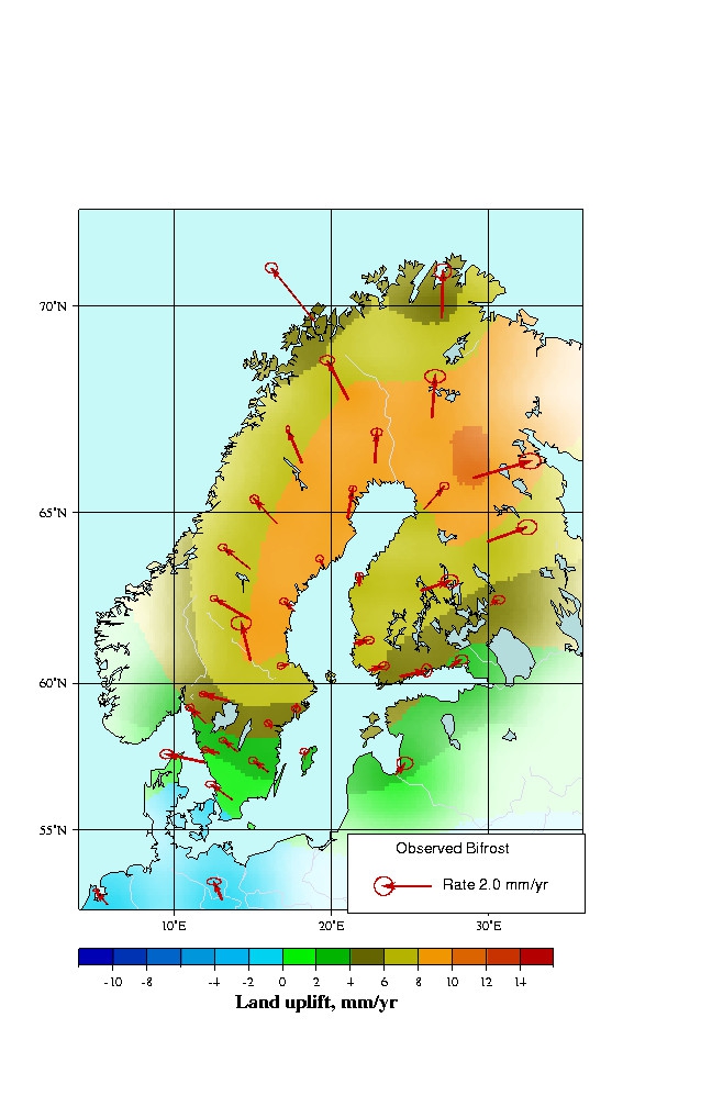 Maannousu saadaan selville rannikoilla mareografihavaintojen aikasarjoista ja manneralueella toistetuilla tarkkavaaituksilla.