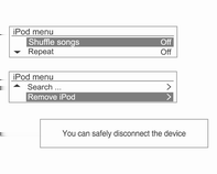 136 Infotainment-järjestelmä Kun laite on lukenut ipod-laitteen tiedot, se toistaa musiikkia automaattisesti.