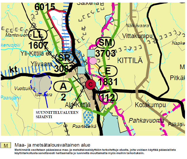 Maakuntakaava Asemakaavan suunnittelualue on Tunturi-Lapin maakuntakaava-alueella.