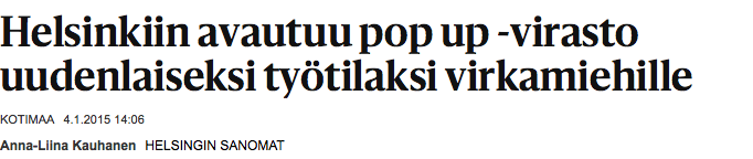 Senaatti Hupi Kirkkokatu Maaliskuussa Helsingin Kirkkokadulle entiseen kivijalkakirjakauppaan avautuu eri ministeriöiden virkamiehille yhteinen pop up -virasto,