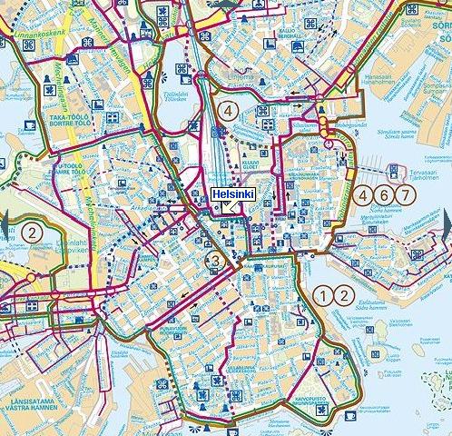 Nykyinen pyöräilyverkko Yhteensä 1180 km Enimmäkseen kaksisuuntaisia, yhdistettyjä kevyen liikenteen väyliä kävely- ja pyöräily- Kantakaupungissa Suurimmat puutteet : -