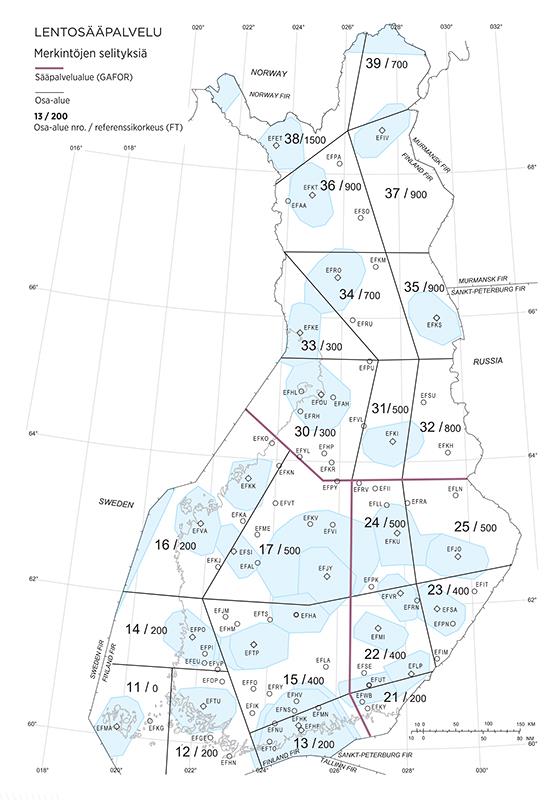 GAFOR-aluejako Kuva löytyy myös sekä