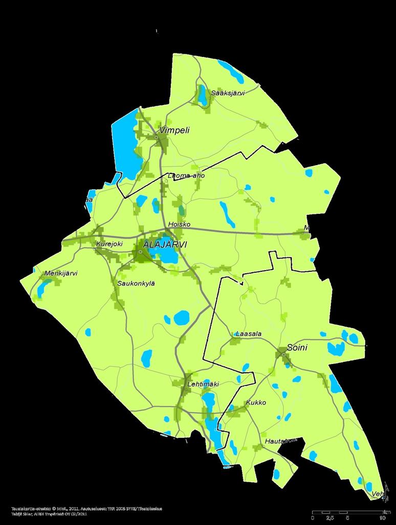 Vimpeli Luoma-Aho -yhteys 5. Soinin keskusta 6. Menkijärven lentokenttäalue 7. Kokoojatie: tuotanto ja liike-elämä 8.