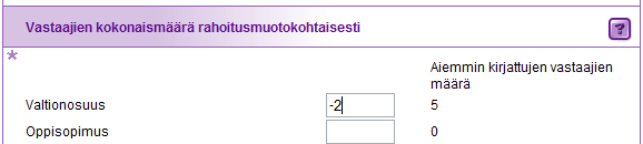 Ohje 7 (9) Jos vastaajamäärää halutaan vähentää, kirjoita vähennettävä määrä ko.