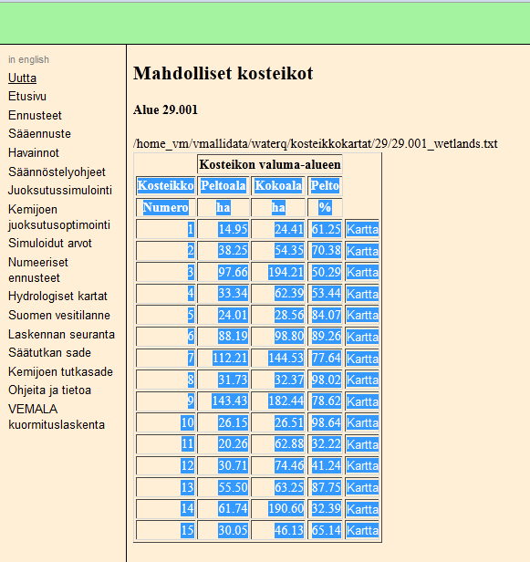 potentiaalisista kosteikoista (kuva 23).