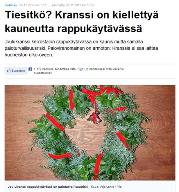 tiedottamisen kärkiaihe ti 27.11.2012 Joulukranssit to 29.
