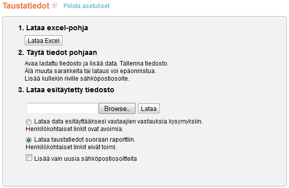 ANALYSOI MYÖS ULKOPUOLISTA TEKSTIÄ Text Mining työkalulla voidaan analysoida myös muualla kuin Webropolissa kerättyä tietoa.