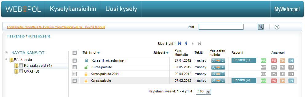 WEBROPOL ANALYTICS: TEXT MINING Mitä tarkoittaa kun asiakkaat tai henkilöstö antavat arvosanan 3.