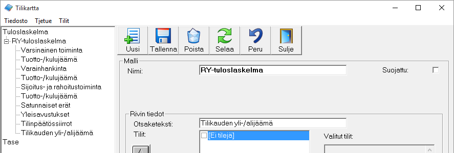 Kirjoita otsaketekstiksi (ryhmän nimeksi) Tuotto- /kulujäämä.