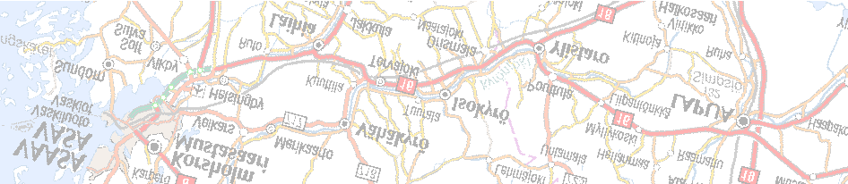 Liite 3a Varareitit valtatielle 8 välillä Vaasa - Kälviä Soveltuu varareitiksi aina Soveltuu varareitiksi rajoituksin Sektoripiste 8R355 8R346 8R355 8R360 8R369 8R406 8R401 8R370 8R368 8R367 8R404
