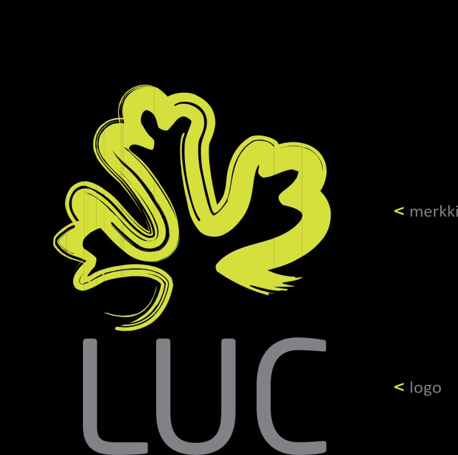 Lapin korkeakoulukonsernin visuaalinen ilme perustuu tunnukseen, joka on jäkälämerkin, LUC -logon ja Lapin Korkeakoulukonserni -tekstin ydistelmä.