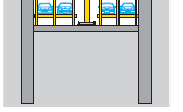 Kuvat 31 ja 32. Multiparkin layout 4. Robotti parkin hyödyt ja heikkoudet verrattuna normaaliin pysäköintilaitokseen 4.