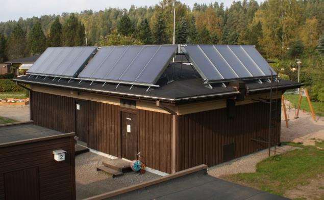 Case Erämiehentie, Kangasala 25 asunnon rivitaloyhtiö 27,5 kw:n aurinkolämpövoimala ja 90 kw:n maalämpöpumppu Muutos öljystä maa-ja aurinkolämpöön Aurinkolämmön SIPO 1,7
