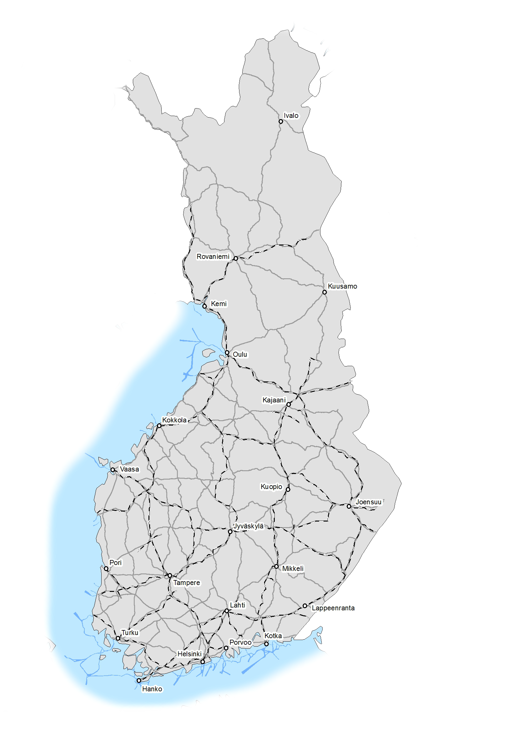 PPP-projects in Finland E75 Järvenpää Lahti motorway (1) Opened to traffic 1999 Concession period 1997 2012 E18 Muurla Lohja motorway (2) Opened to traffic 2008/2009 Concession period 2005 2029 E18