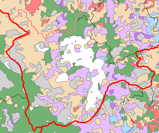 Loppijärven valuma-alueen maaperä Sekalajitteinen maalaji Paksu turvekerros