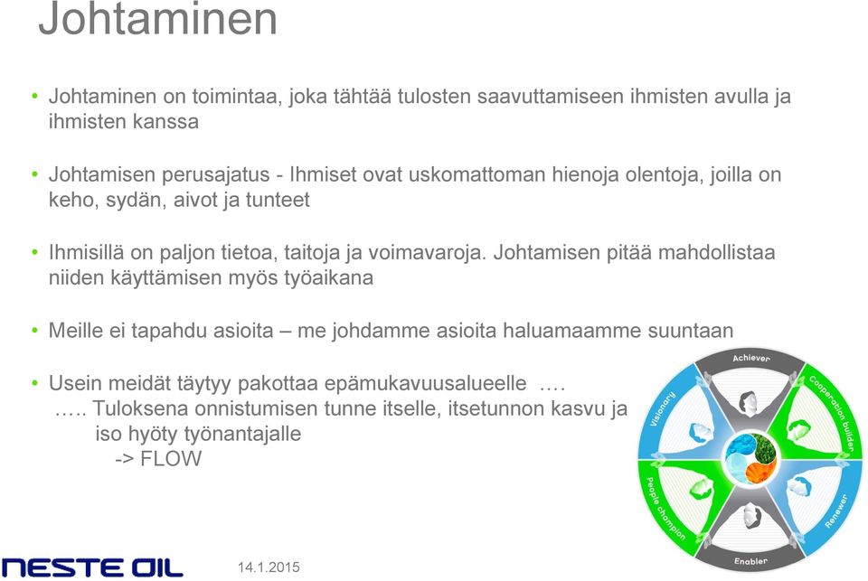 Johtamisen pitää mahdollistaa niiden käyttämisen myös työaikana Meille ei tapahdu asioita me johdamme asioita haluamaamme suuntaan Usein