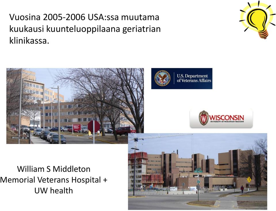 geriatrian klinikassa.