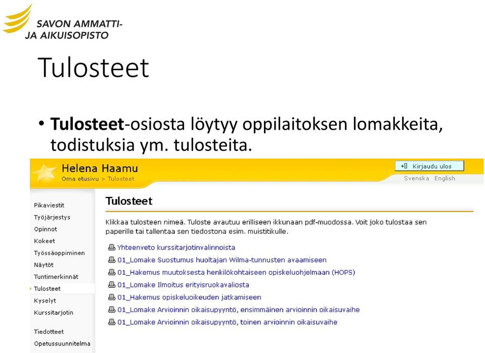 oppilaitoksen