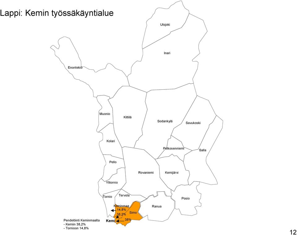 Rovaniemi Kemijärvi Ylitornio Tornio Tervola Posio Pendelöinti