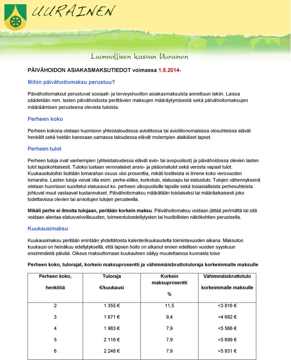 Perheen koko Perheen kokona otetaan huomioon yhteistaloudessa avioliitossa tai avioliitonomaisissa olosuhteissa elävät henkilöt sekä heidän kanssaan samassa taloudessa elävät molempien alaikäiset