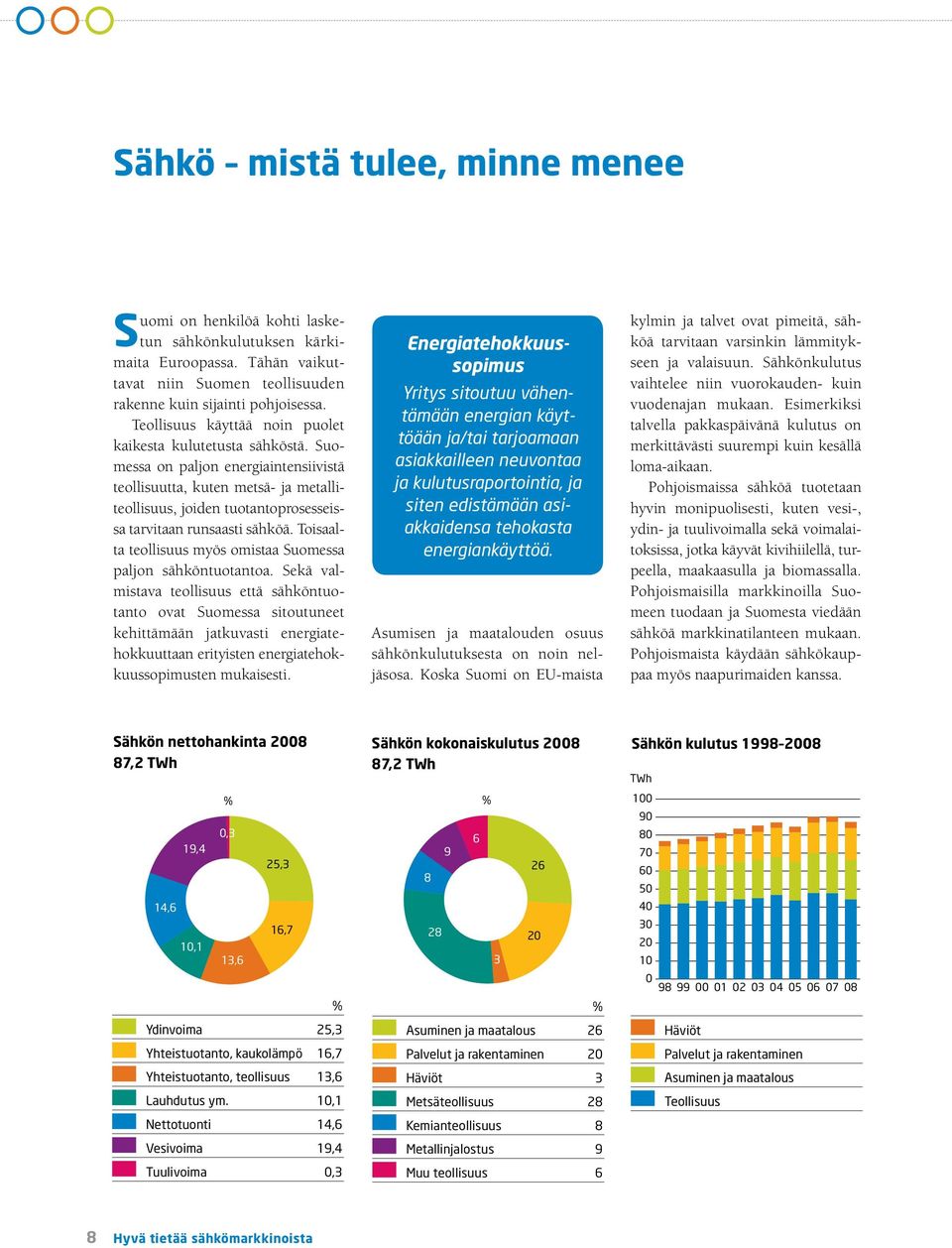 Suomessa on paljon energiaintensiivistä teollisuutta, kuten metsä- ja metalliteollisuus, joiden tuotantoprosesseissa tarvitaan runsaasti sähköä.