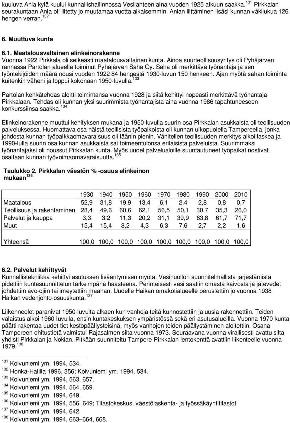 Ainoa suurteollisuusyritys oli Pyhäjärven rannassa Partolan alueella toiminut Pyhäjärven Saha Oy.