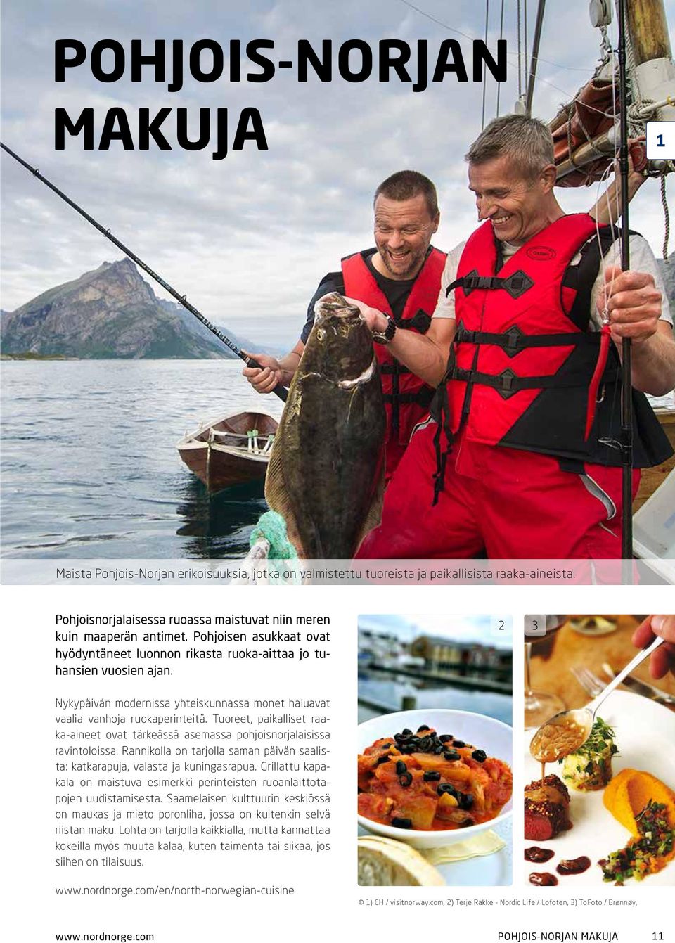 Tuoreet, paikalliset raakaaineet ovat tärkeässä asemassa pohjoisnorjalaisissa ravintoloissa. Rannikolla on tarjolla saman päivän saalista: katkarapuja, valasta ja kuningasrapua.