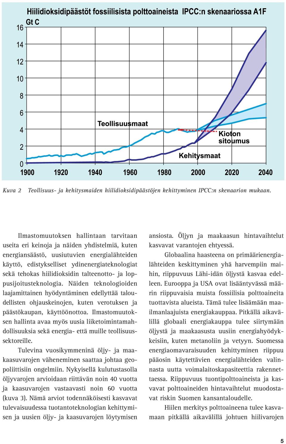 hiilidioksidin talteenotto- ja loppusijoitusteknologia. Näiden teknologioiden laajamittainen hyödyntäminen edellyttää taloudellisten ohjauskeinojen, kuten verotuksen ja päästökaupan, käyttöönottoa.