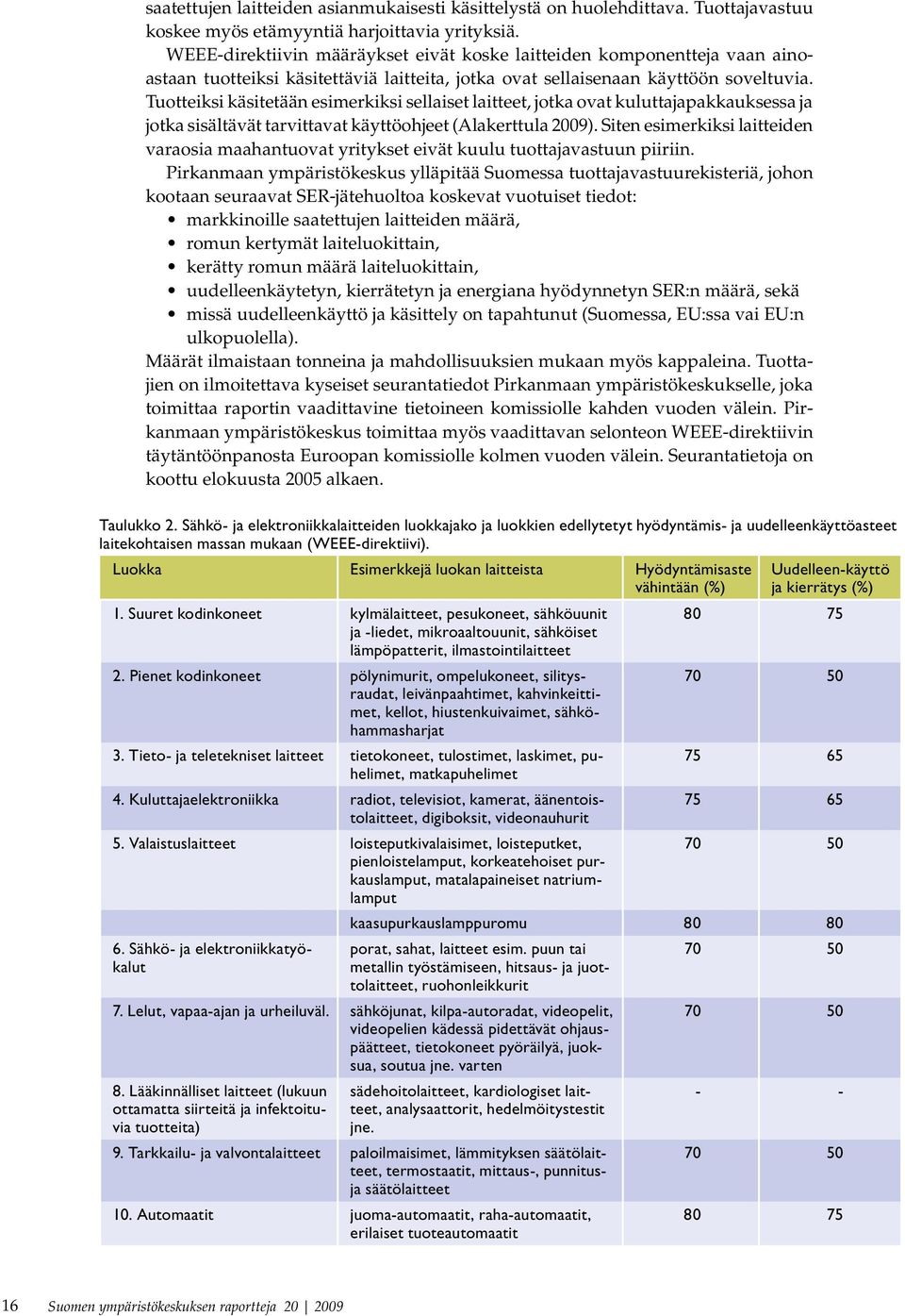 Tuotteiksi käsitetään esimerkiksi sellaiset laitteet, jotka ovat kuluttajapakkauksessa ja jotka sisältävät tarvittavat käyttöohjeet (Alakerttula 2009).