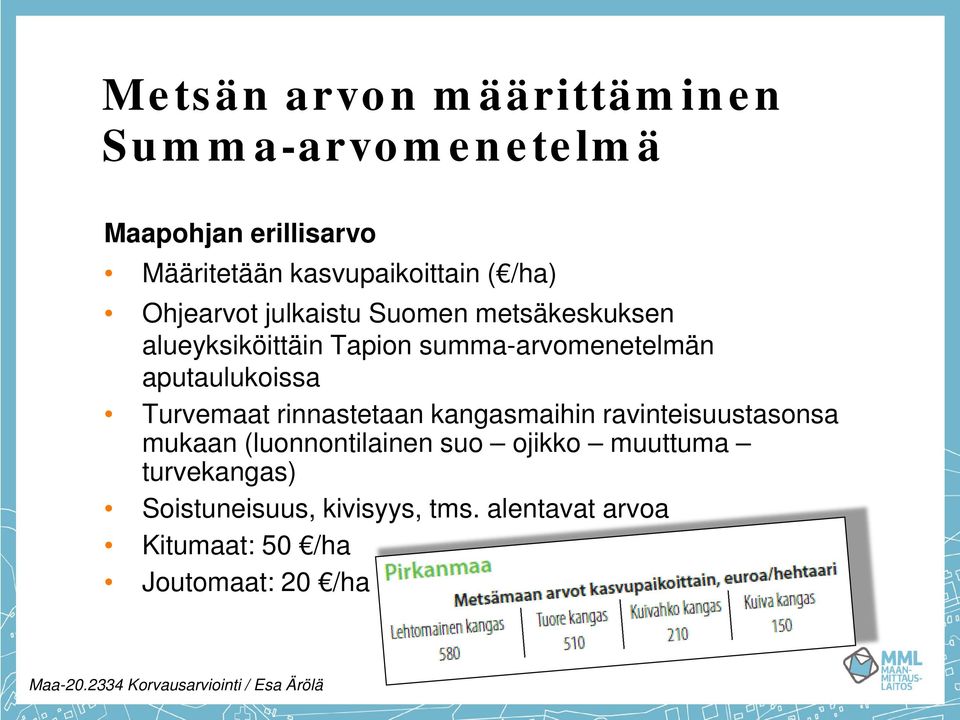 Turvemaat rinnastetaan kangasmaihin ravinteisuustasonsa mukaan (luonnontilainen suo ojikko